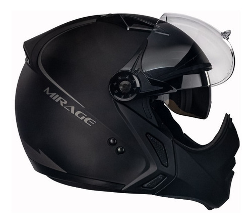 Capacete Peels Mirage Classic Aberto Preto Fosco Com Grafite Desenho Solid Tamanho do capacete 58