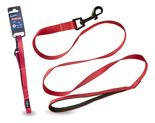 Correa Perro Pequeño Acolchonado Premium Rascals Color Rojo