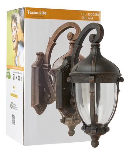 Farol De Exterior Para Sobreponer Bronce Antiguo Tecnolite