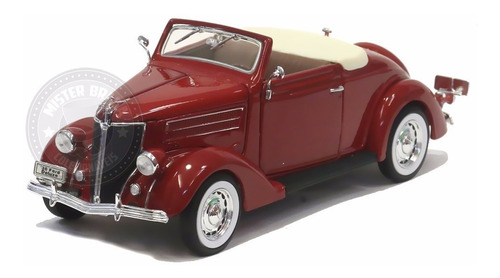 Miniatura Ford Deluxe Conversível 1936 Vermelho 1/24