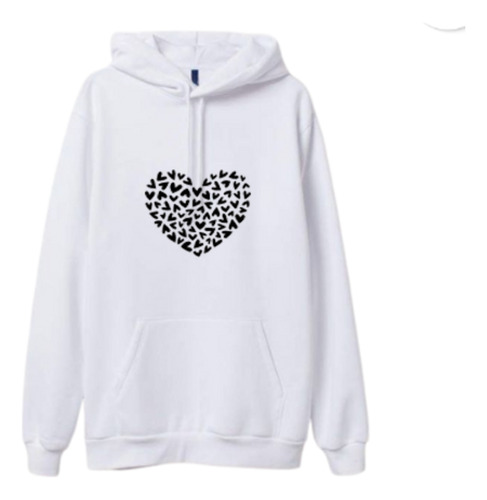 Sudadera Unisex Con Gorro Corazon Corazones Logo