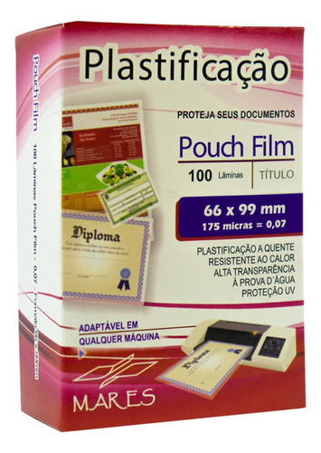 Plastico Para Plastificação Documento Polaseal Cpf 66x99 007