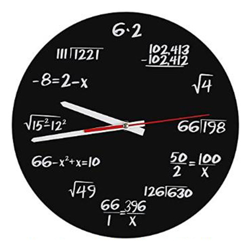 Reloj De Pared Matemático, Reloj De Fórmulas Matemáticas, Re