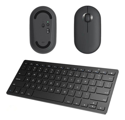 Teclado, Mouse Bluetooth Preto Para Notebook Lenovo