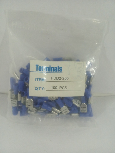 Terminal Azul Tipo Hembra Para Cable 14 -16