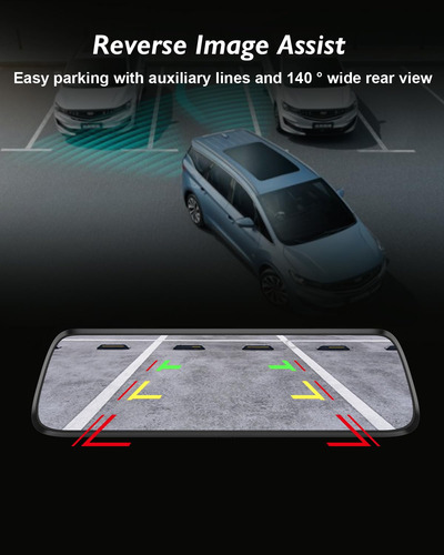Mirror Dash Cam Koxame 12 4k Con Tarjeta De 64 Gb, Wifi, Gps
