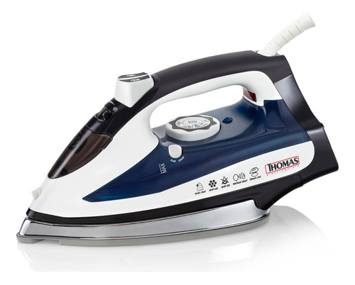 Imagen 8 de 10 de Plancha A Vapor 2200 W Blanco/azul Thomas Modelo Th-7170
