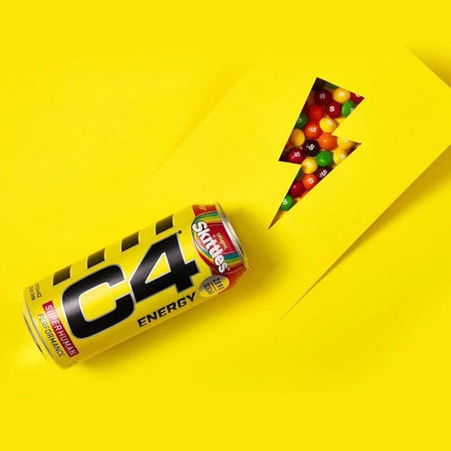 Bebida Energetica C4 Energy Sin Azucar 12 Pack Skittles