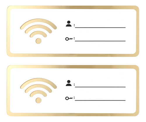 Juego De 2 Letreros Acrílicos Con Contraseña Wifi, Pizarra T