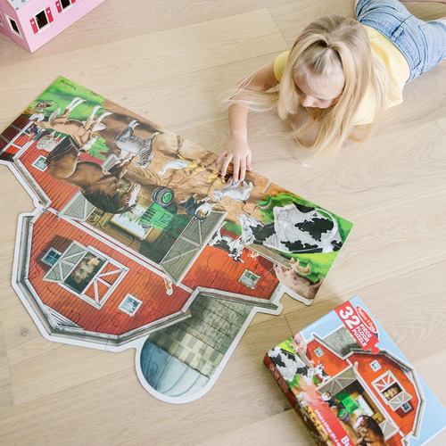 Rompecabezas Gigante Con Forma De Granero De Melissa & Doug