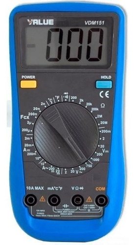 Tester Capacimetro Y Termómetro Value Vdm151