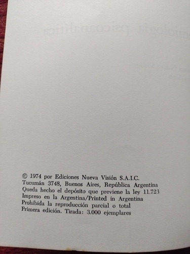 Semiología Psicoanalitica. María Gear Y Ernesto Liendo. (Usado)