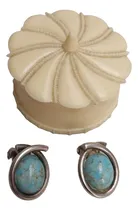 Comprar Antiguos Aros De Plata Clip Con Piedra Murano Bellos