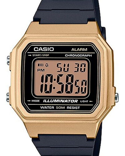 Relógio Casio Masculino Digital  Dourado W-217hm 9avdf 