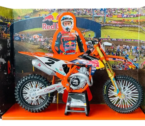 Modelo A Escala Ktm 450 Sx-f Red Bull Cooper Webb Motocross