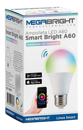 Ampolleta Led A60 10 Watts Smart Cambio De Color C/app
