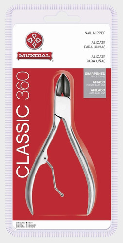 Alicate De Unha Mundial Aço Inox Classic 360