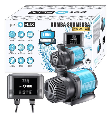 Bomba Para Fonte Cascata Tanque De Peixes 9000 L/h Anfíbia
