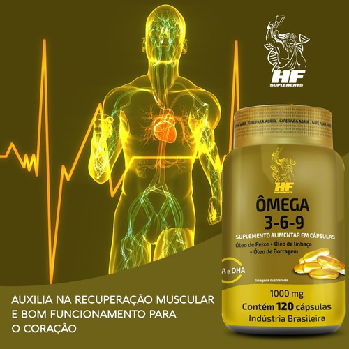 Imagem 5 de 6 de Kit 2 Ômega 3-6-9 (peixe+linhaça+borragem) 1.000 Mg - 240cps