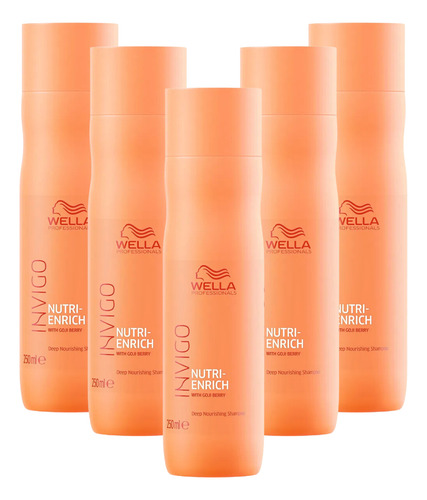 Wella Kit Nutri Enrich Nutrição Shampoo 250ml (5 Unidades)