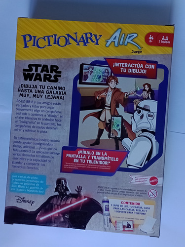 Pictionary Star Wars Juego De Mesa Dibuja En El Aire Con Luz