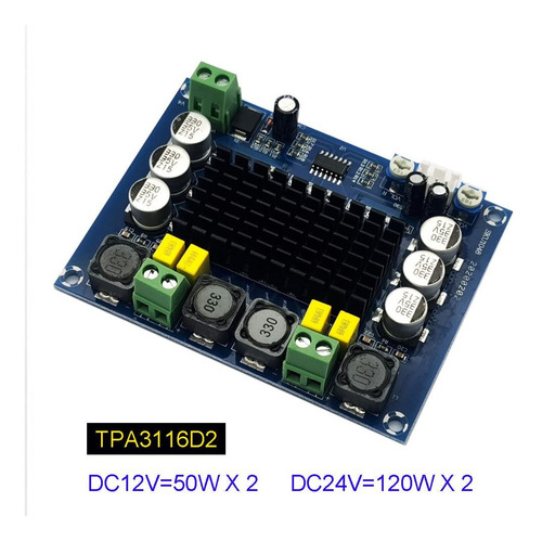 Imagen 4 de 8 de Modulo Amplificador De Audio Estereo 2 X 100w Clase D Tpa3116d2