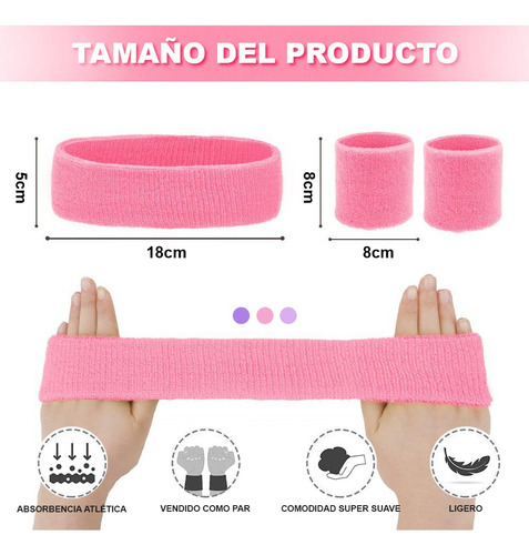** Deportiva Banda Cabeza Sudor Diadema Muñequera Elástica