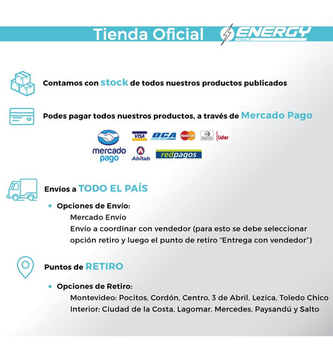 Imagen 7 de 7 de Taladro Atrnillador Percutor A Bateria Energy Id13/1/18c1