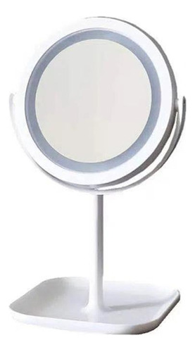 Espelho Maquiagem Led A Bateria 22cm - Dupla Face 1x E 3x