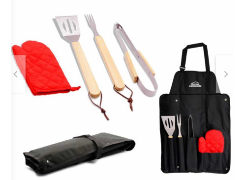 Set X 5 Piezas Asador Bbq Home Elements Original