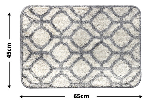1 Tapete Lavanderia Absorvente Antiderrapante Cozu D4 45x65