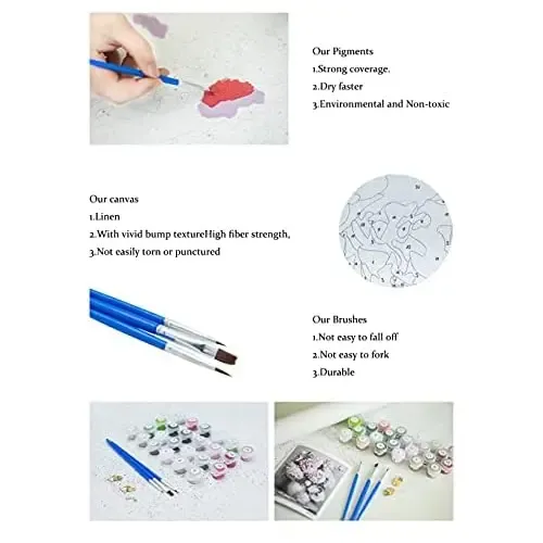 HIQEEYOUNG Kit De Pintura Por Números Para Adultos Y Niños | Lienzo 40x50 Cm Con Margaritas, Acrílicos Y Pinceles Incluidos