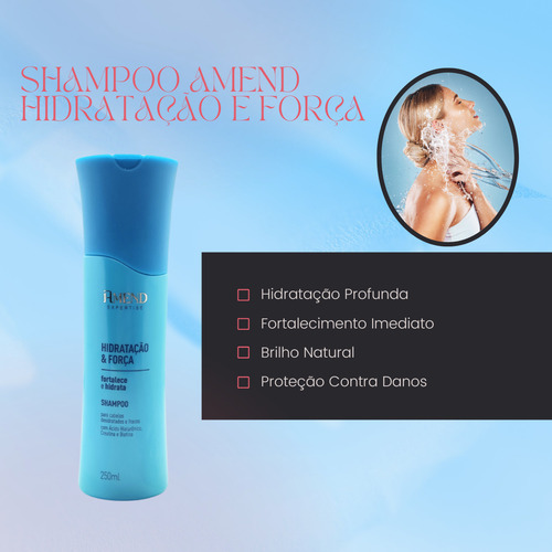 Shampoo Fortificante Para Cabelos Enfraquecidos Amend 250ml