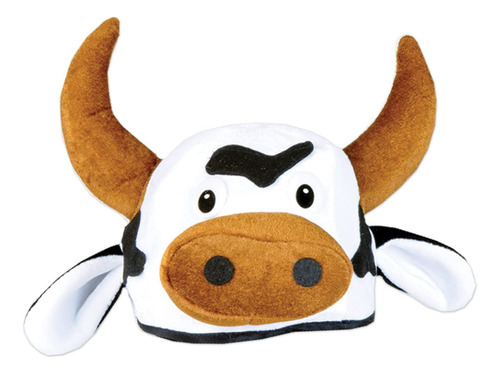 Sombrero De Felpa Con Cabeza De Vaca Beistle, Novedosa Gorra