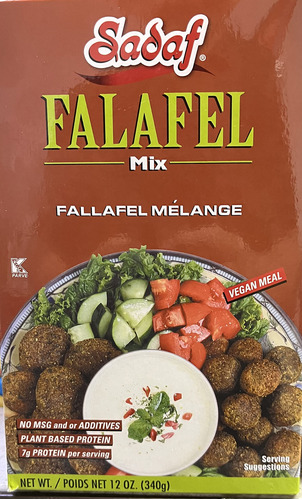 Sadaf Falafel Mix  Mezcla De Falafel Mediterraneo  Plato C