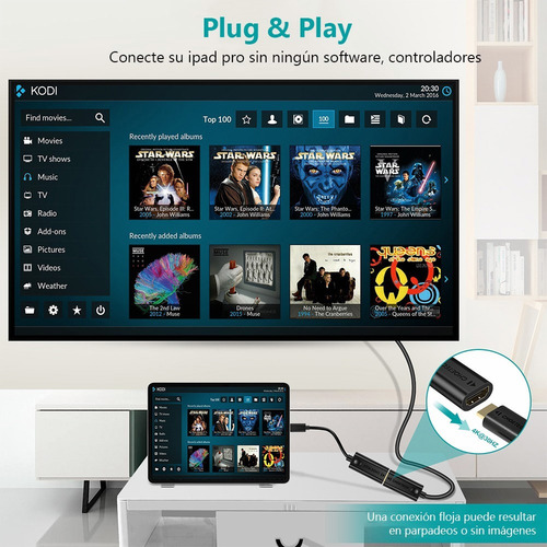 Imagen 2 de 7 de Choetech Cable Adaptador Convertidor Usb Tipo C A Hdmi 4k