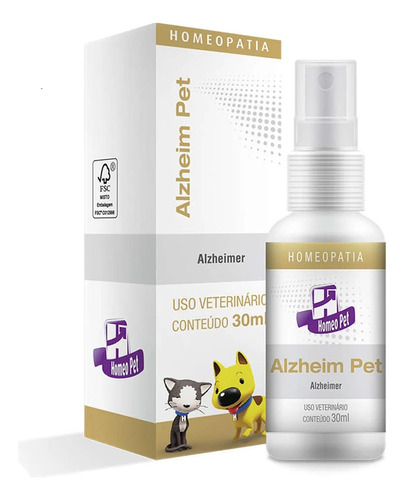 Alzheim Pet Homeopet Tratamento Alzheimer Pet Real H 30ml