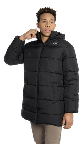 Campera Topper Puffer Long Ii Hombre Moda Negro