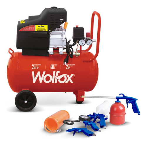 Compresor Aire Horizontal 2hp 40l Wolfox Wf0735