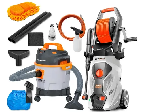 Combo Hidrolavadora 105 Bar 1600w + Aspiradora Tacho 10 Lts