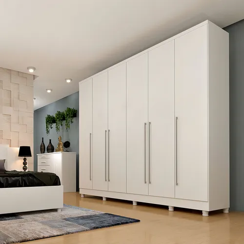 Armario doble Sevilla 6 Pt 8 Gv Neve, color blanco