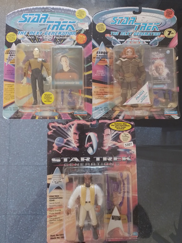 Star Trek Tng Playmates Set X 3 Figuras-precio X Todos Junto (Usado)