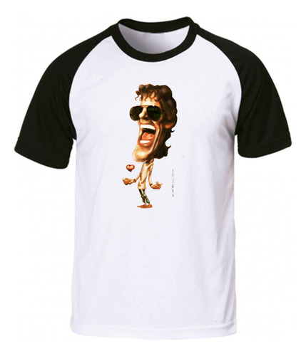 Remera Blanca Ranglan Sublimada Luis Alberto Spinetta