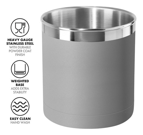Oggi Soporte Para Utensilios Jumbo De Acero Inoxidable Org