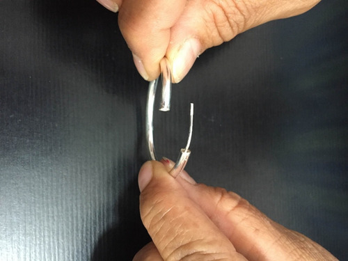 Imagen 7 de 10 de Arracada De Plata 925 De 3cm Mujer Agálea Joyería