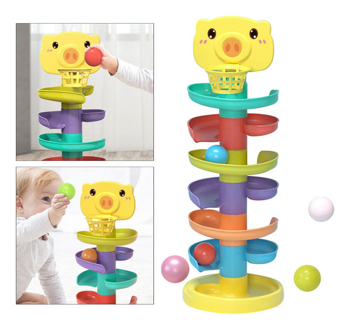 Ball Rolling Track Para Niños Pequeños, Ball Drop 7 Nivel