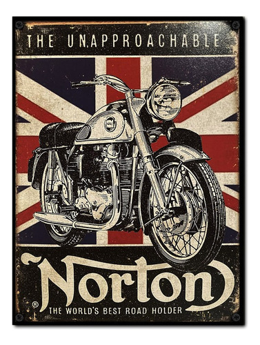 #1596 - Cuadro Decorativo - Norton Moto Inglesa Poster Retro