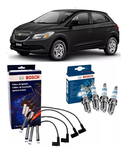 Kit Cabos E Velas Bosch Onix 1.0 Prisma 1.0 2013 Em Diante