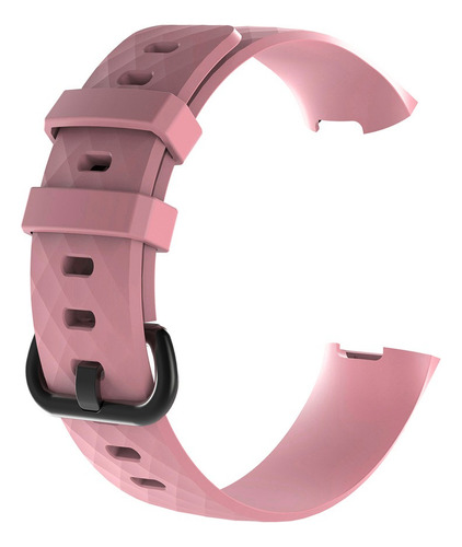 Pulsera de silicona compatible con el reloj inteligente Fitbit Charge 3, color rosa
