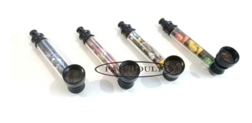 Imagen 6 de 7 de Pipa Metal Acrílico Black Rejilla Filtro Desarmable 8,2cm